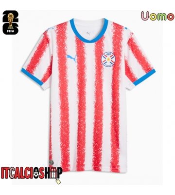 Paraguay Prima Maglia Mondiali 2026 Manica Corta